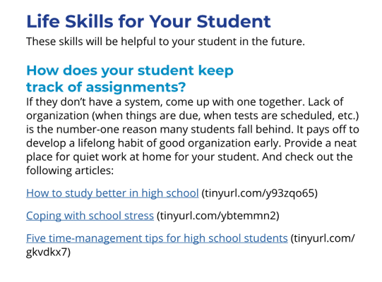 Life Skills for Your Student